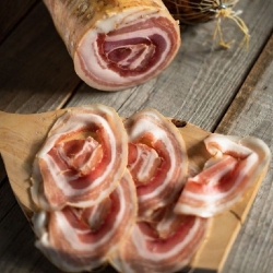 Slice of rolled hill bacon - Molinaro