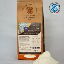 Semi-wholemeal flour of ancient soft grains - "La Friulana" 2 pieces of 750g - Molino Persello