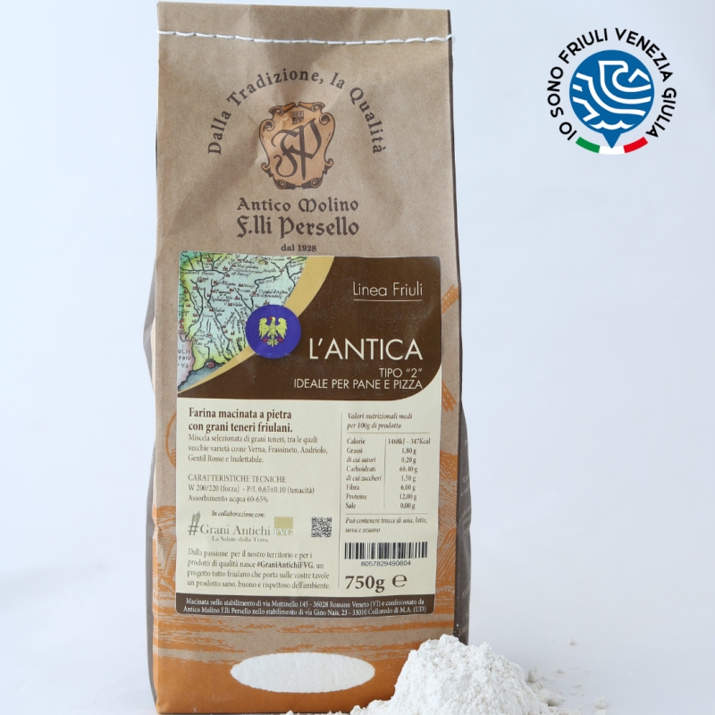 Antichi soft wheat flour type "2" - "L'Antica" 2 pieces of 750g - Molino Persello