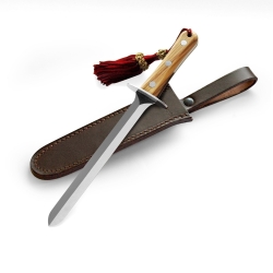 Champ.26 MC/Olive sword with leather cover - Coltellerie Maserin snc