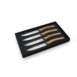 Set of 4 pcs. colt. Mc/Olivo steak - Coltellerie Maserin snc