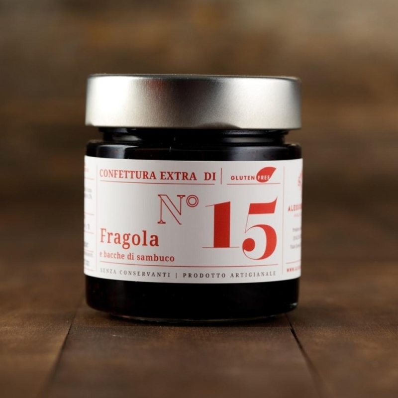 Confettura Extra di Fragole e Bacche di Sambuco - 2 vasetti - Invasi dal Gusto-Bottega del Friuli