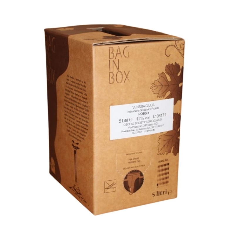 Vino Rosso IGT Bag in box - Società’ Agricola Cisorio s.s.-Bottega del Friuli
