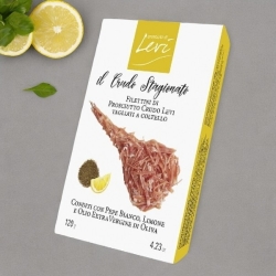 Levi Raw Ham Fillets - White Pepper and Lemon Flavor - Bottega del Prosciutto