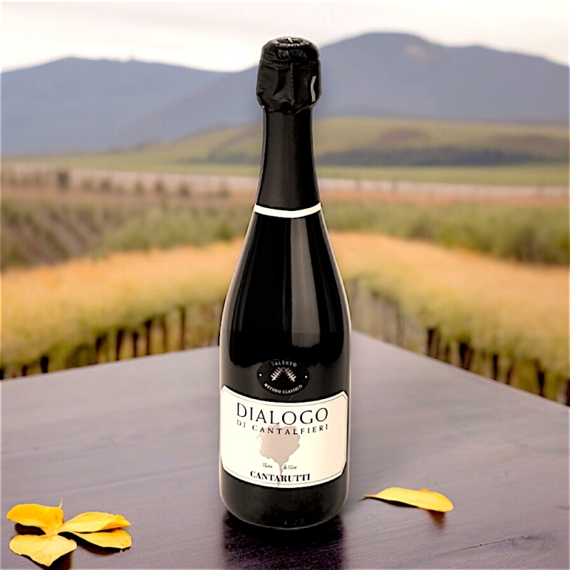 Dialogue of Cantalfieri Blanc De Noir classic method 2020 - Cantarutti Company