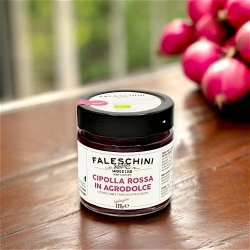 Sweet and sour red onion with organic agave syrup - 2 jars - Faleschini