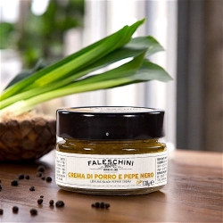 Organic leek and black pepper cream - 2 jars - Faleschini