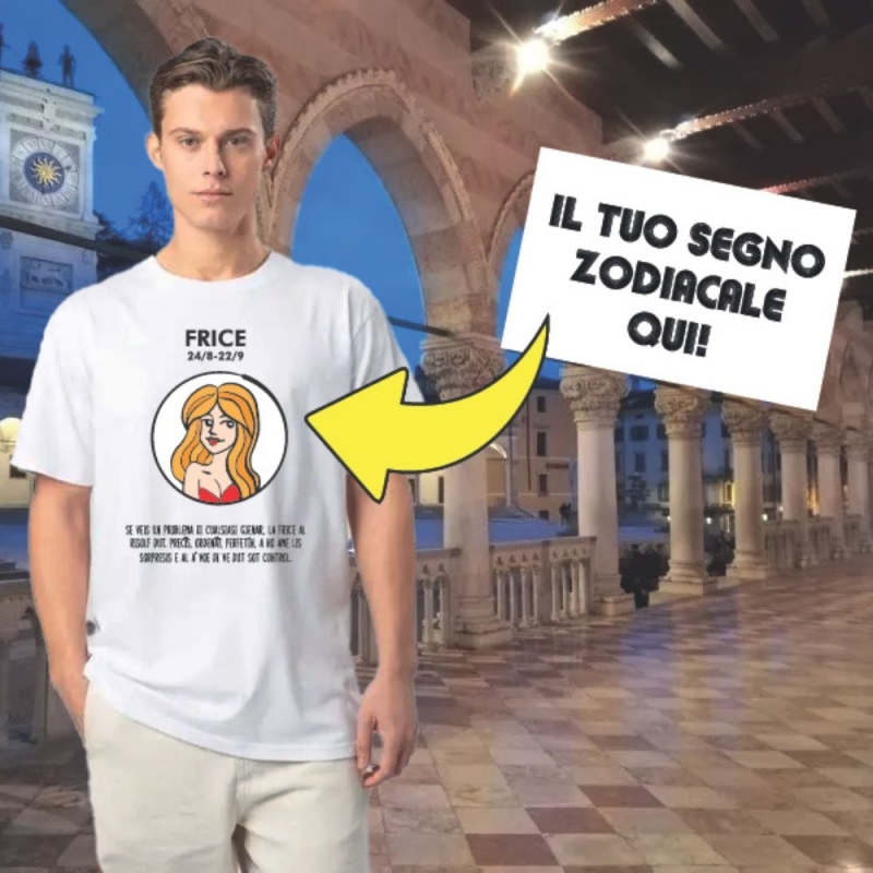 T-shirt con segno Zodiacale Friulano - Friul Gadget - Gadget friulani - Bottega del Friuli
