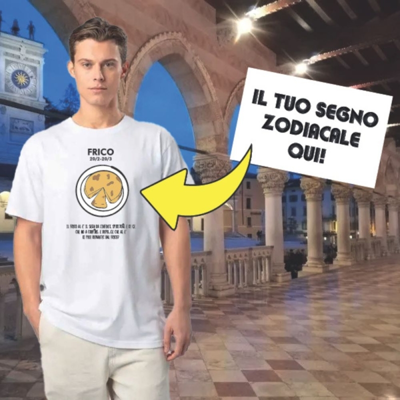 T-shirt con segno Zodiacale Friulano - Friul Gadget - Gadget friulani - Bottega del Friuli