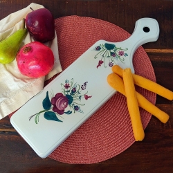 Rectangular cutting board with traditional design from 1920 - Pezzetta ceramic