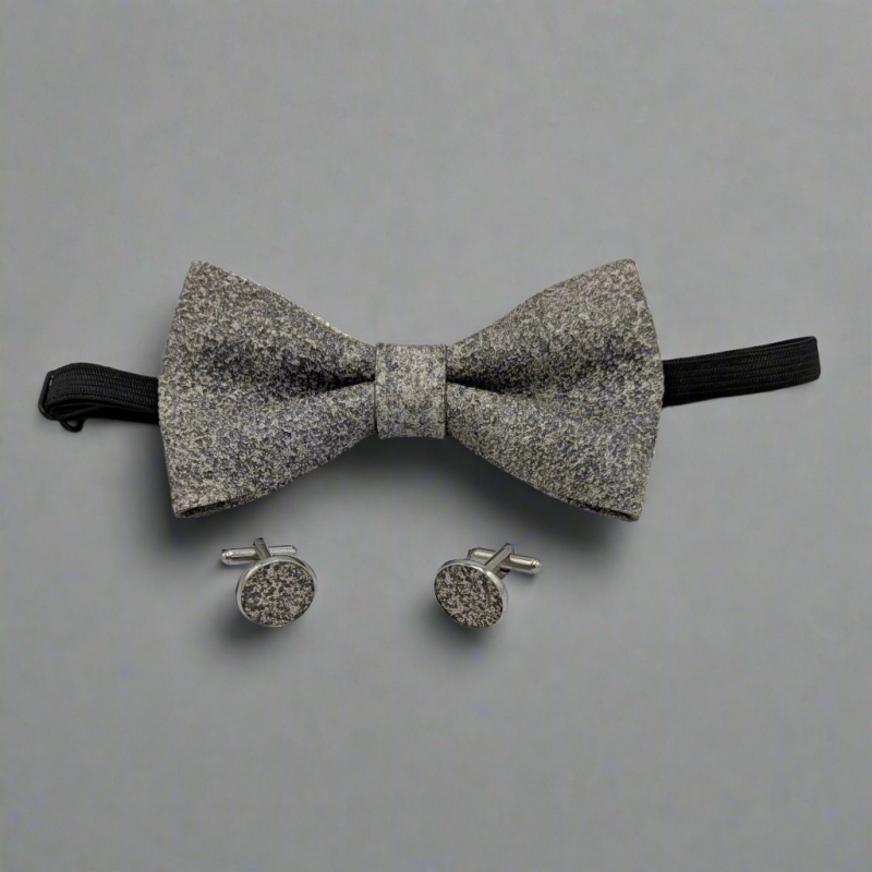Set papillon e gemelli  - Grigio Metallico - Fabris Solutions