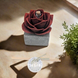 Diffusore MARAVEE  grigio con rosa ROSSA