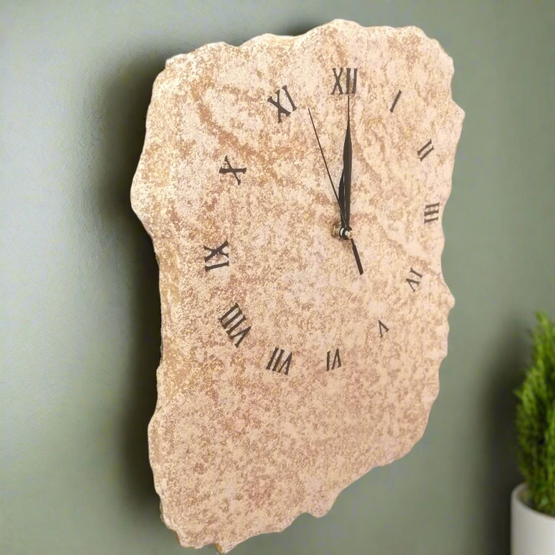 Orologio da parete Pietra Crema - Fabris Solutions - Complementi d'Arredo - Bottega del Friuli