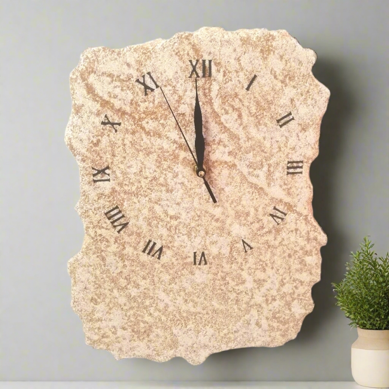 Orologio da parete Pietra Crema - Fabris Solutions - Complementi d'Arredo - Bottega del Friuli