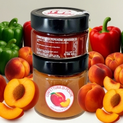 Confettura di Pesche e Composta di peperoni in agrodolce - L'Acero Rosso