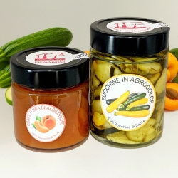 Zucchine in agrodolce speziate e Confettura di Albicocca - L'Acero Rosso