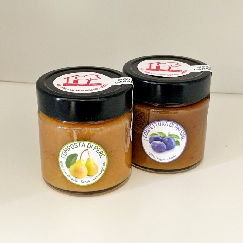 Composta di Pere e Confettura di Prugne - L'Acero Rosso - Marmellate, Confetture e Chutney - Bottega del Friuli