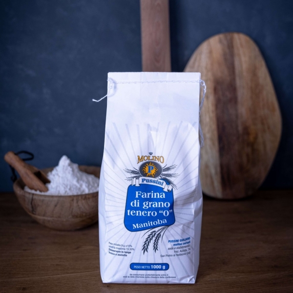 Farina di grano tenero "0" Manitoba - 2 kg - Molino Pussini